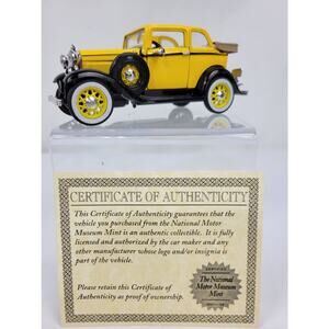National Motor Museum Mint ARKO Ford 1932 Convertible Sedan Yellow Scale 1:32
